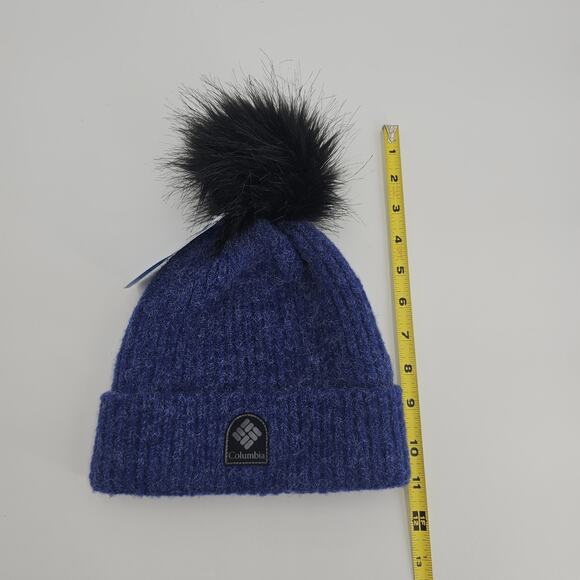 Columbia Winter Blur Pom Pom Beanie Unisex One Size NWT Warm Knit Hat New Blue - Picture 5 of 10